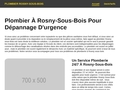 Plombier Rosny sous bois