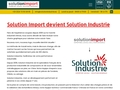 Importateur de pièces pour l'industrie d'Asie : SolutionImport