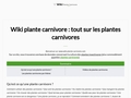 Wiki sur les Plantes Carnivores